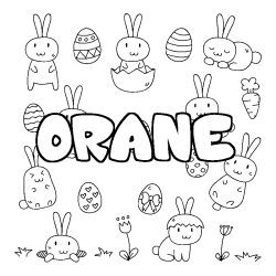 Coloración del nombre ORANE - decorado Pascua