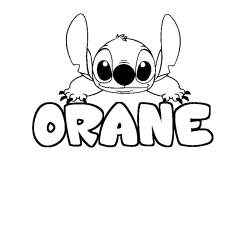 Coloración del nombre ORANE - decorado Stitch