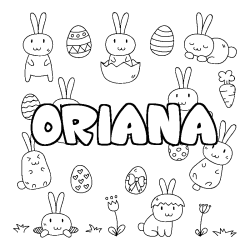 Coloración del nombre ORIANA - decorado Pascua