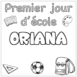 Coloración del nombre ORIANA - decorado primer día de escuela