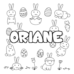 Coloración del nombre ORIANE - decorado Pascua