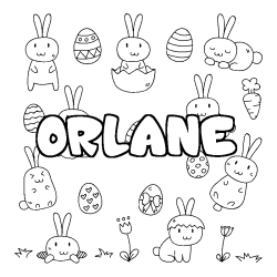 Coloración del nombre ORLANE - decorado Pascua