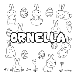 Coloración del nombre ORNELLA - decorado Pascua