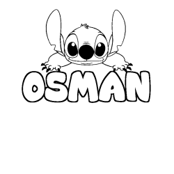 Dibujo para colorear OSMAN - decorado Stitch