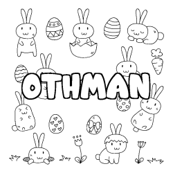 Coloración del nombre OTHMAN - decorado Pascua