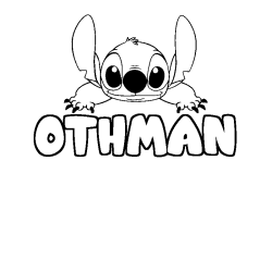 Coloración del nombre OTHMAN - decorado Stitch