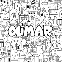 Coloración del nombre OUMAR - decorado ciudad