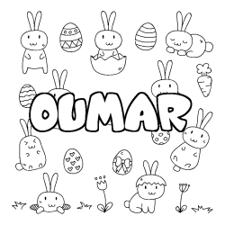 Coloración del nombre OUMAR - decorado Pascua