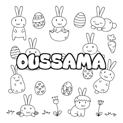 Coloración del nombre OUSSAMA - decorado Pascua