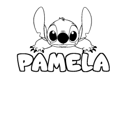 Dibujo para colorear PAMELA - decorado Stitch