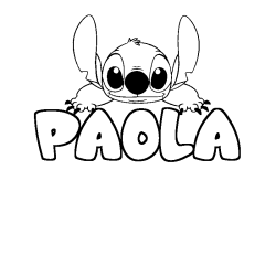 Dibujo para colorear PAOLA - decorado Stitch