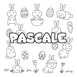 Coloración del nombre PASCALE - decorado Pascua