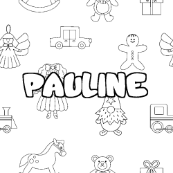 Dibujo para colorear PAULINE - decorado juguetes