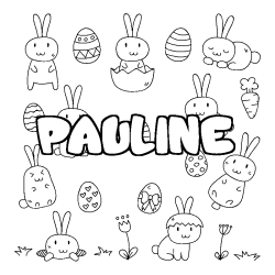 Dibujo para colorear PAULINE - decorado Pascua