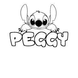 Dibujo para colorear PEGGY - decorado Stitch