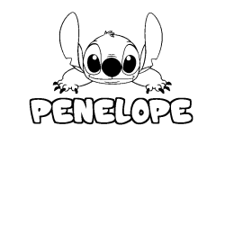 Dibujo para colorear PENELOPE - decorado Stitch