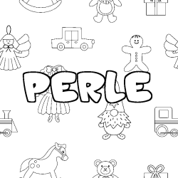 Coloración del nombre PERLE - decorado juguetes