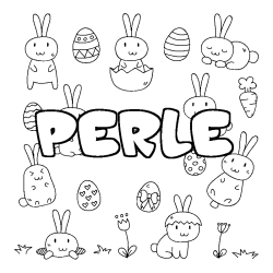 Dibujo para colorear PERLE - decorado Pascua