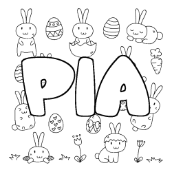 Dibujo para colorear PIA - decorado Pascua