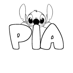 Dibujo para colorear PIA - decorado Stitch