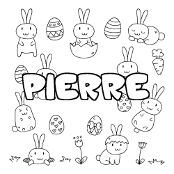 Coloración del nombre PIERRE - decorado Pascua