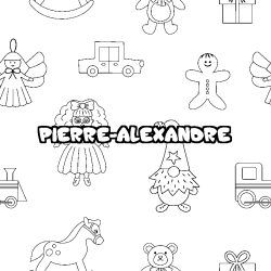 Coloración del nombre PIERRE-ALEXANDRE - decorado juguetes