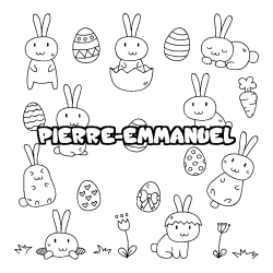 Coloración del nombre PIERRE-EMMANUEL - decorado Pascua