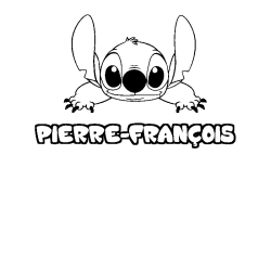 Coloración del nombre PIERRE-FRANÇOIS - decorado Stitch