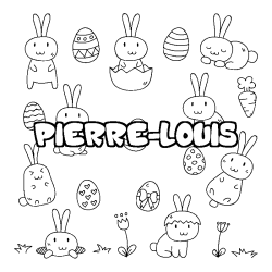 Coloración del nombre PIERRE-LOUIS - decorado Pascua