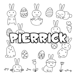 Coloración del nombre PIERRICK - decorado Pascua