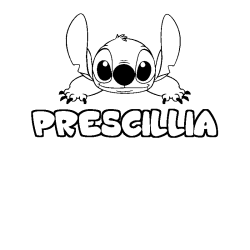 Dibujo para colorear PRESCILLIA - decorado Stitch