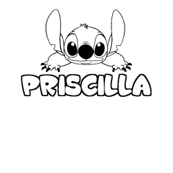 Dibujo para colorear PRISCILLA - decorado Stitch