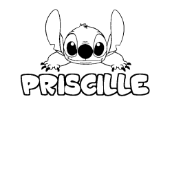 Dibujo para colorear PRISCILLE - decorado Stitch