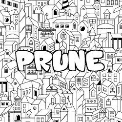 Dibujo para colorear PRUNE - decorado ciudad