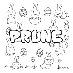 Dibujo para colorear PRUNE - decorado Pascua