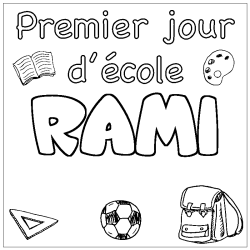 Coloración del nombre RAMI - decorado primer día de escuela