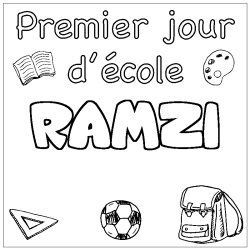 Coloración del nombre RAMZI - decorado primer día de escuela