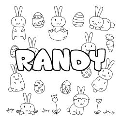 Coloración del nombre RANDY - decorado Pascua