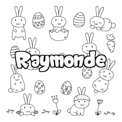 Coloración del nombre Raymonde - decorado Pascua