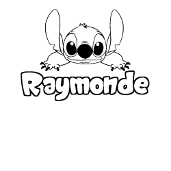 Coloración del nombre Raymonde - decorado Stitch