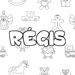 Coloración del nombre RÉGIS - decorado juguetes