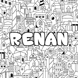 Coloración del nombre RENAN - decorado ciudad