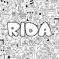 Coloración del nombre RIDA - decorado ciudad