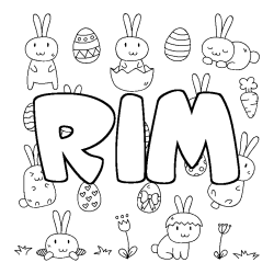 Coloración del nombre RIM - decorado Pascua