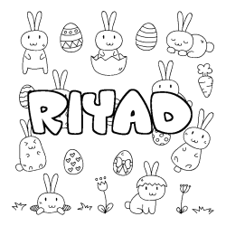 Coloración del nombre RIYAD - decorado Pascua