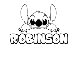 Coloración del nombre ROBINSON - decorado Stitch