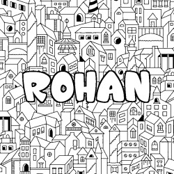 Coloración del nombre ROHAN - decorado ciudad