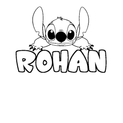 Coloración del nombre ROHAN - decorado Stitch