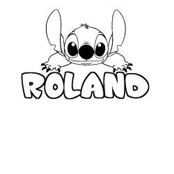 Coloración del nombre ROLAND - decorado Stitch