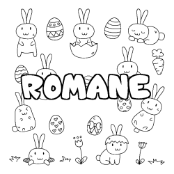 Coloración del nombre ROMANE - decorado Pascua